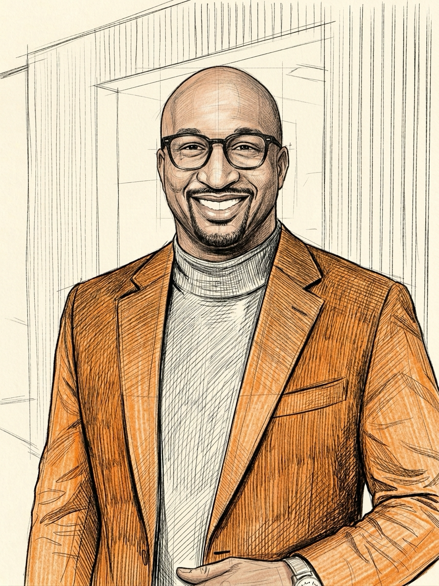 Jay Burgess, illustrated portrait