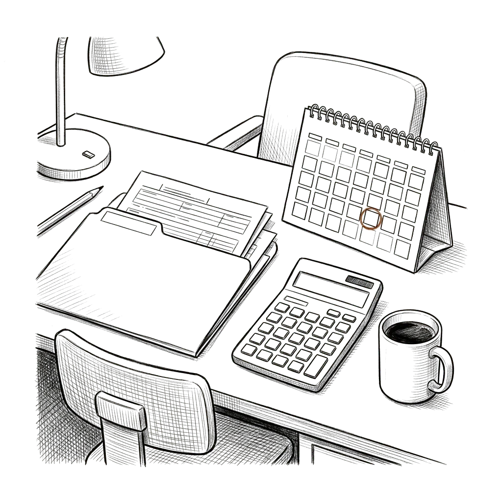 Sketch representing a tax preparation firm