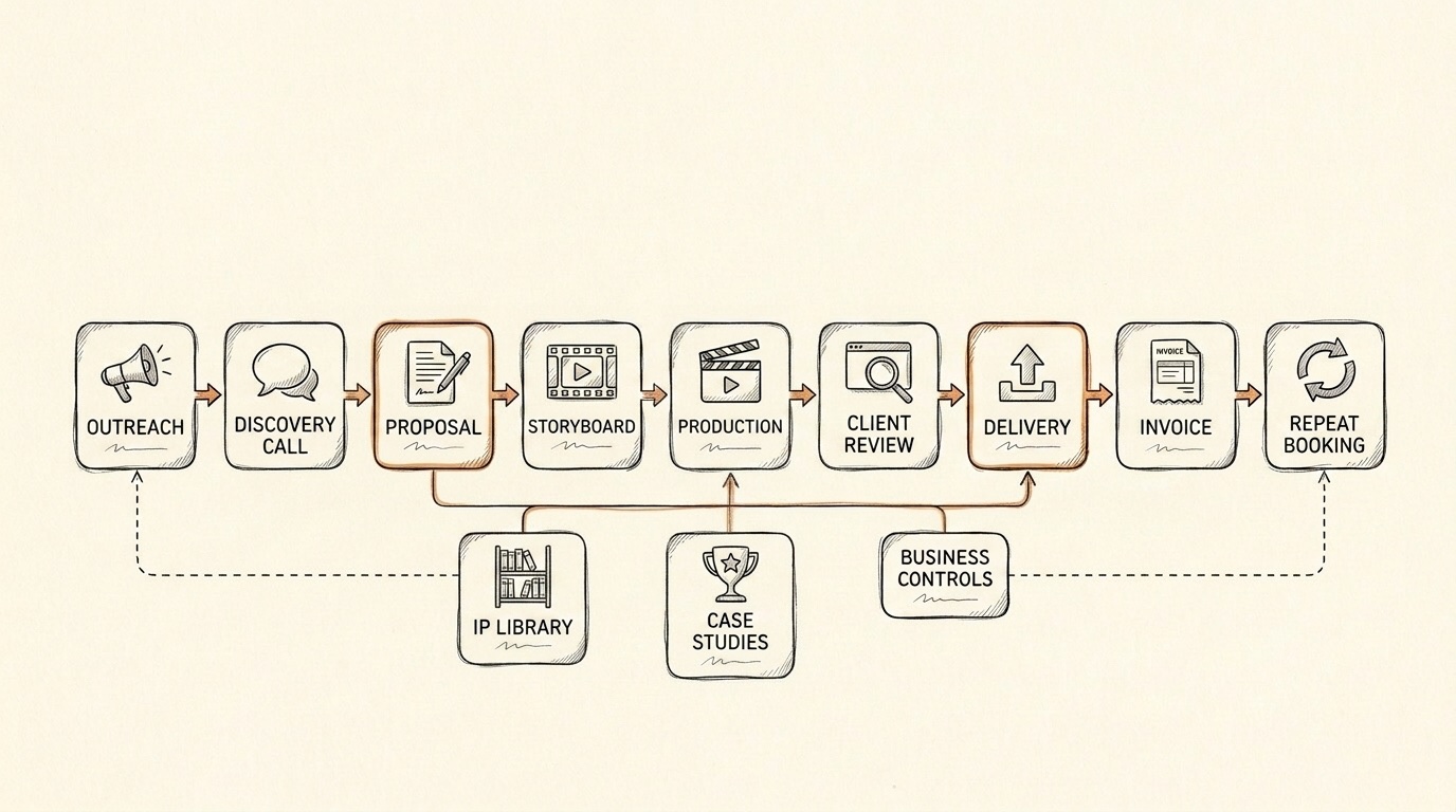 AI Animation Studio operating flow diagram