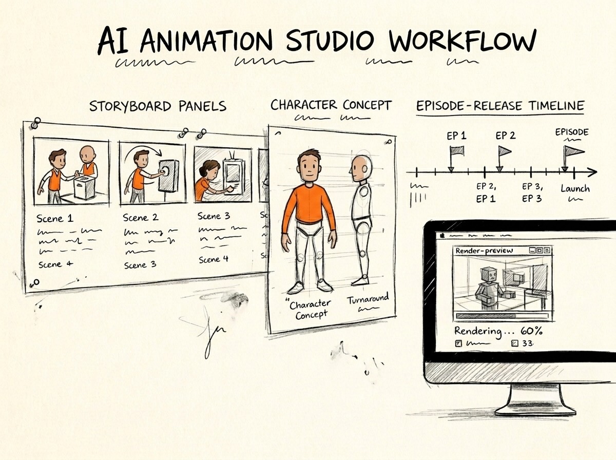 AI Animation Studio, illustrated