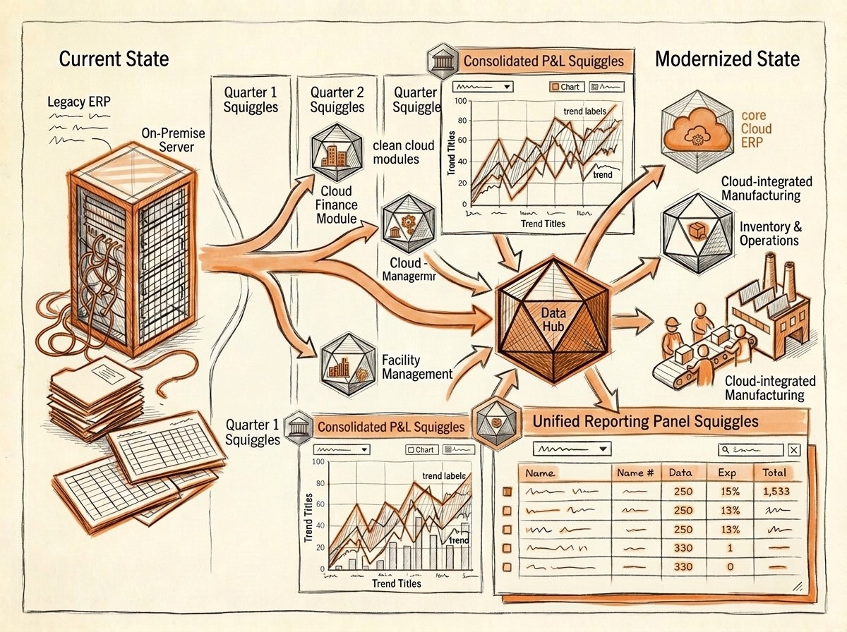 Legacy ERP Modernization, illustrated