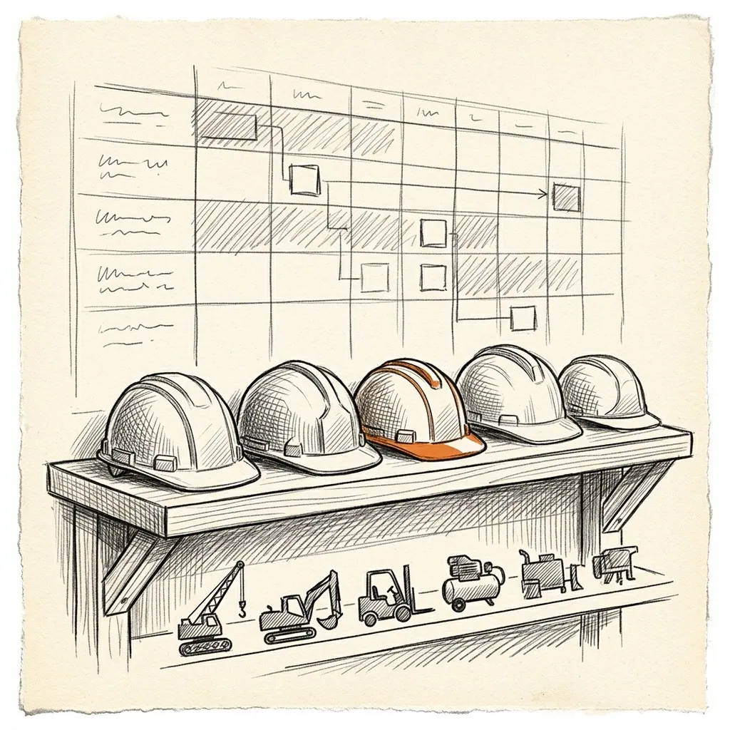Sketch representing a multi-crew operation