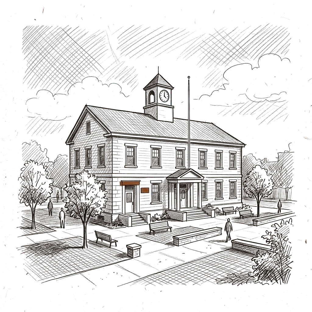 Sketch representing a city government