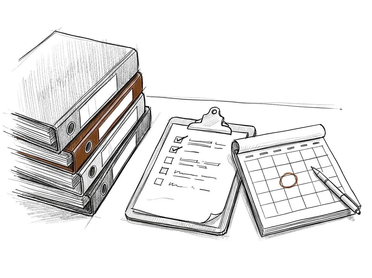 Sketch of internal administrative and onboarding work