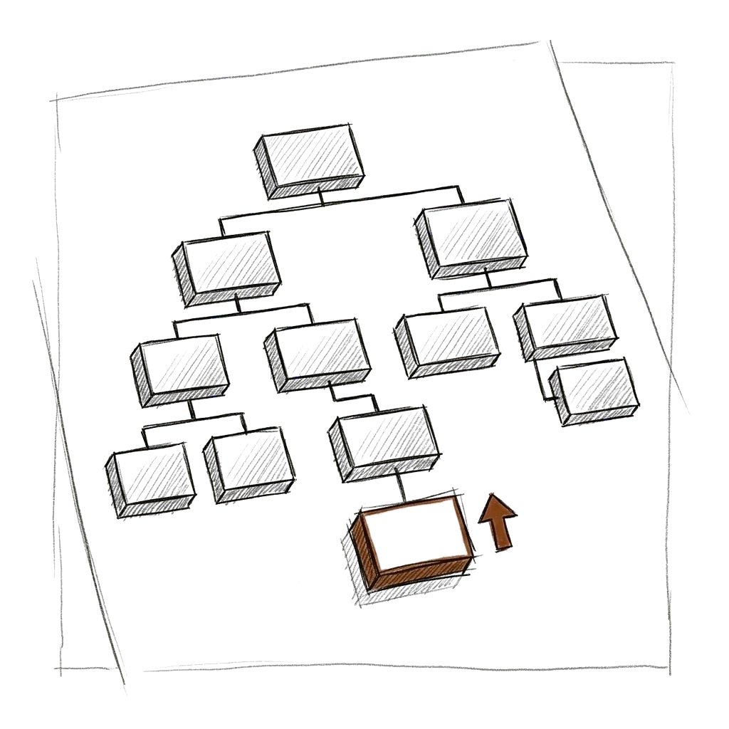 Sketch representing a growing nonprofit
