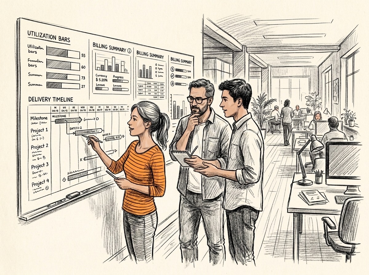 Professional Services & Agencies, illustrated