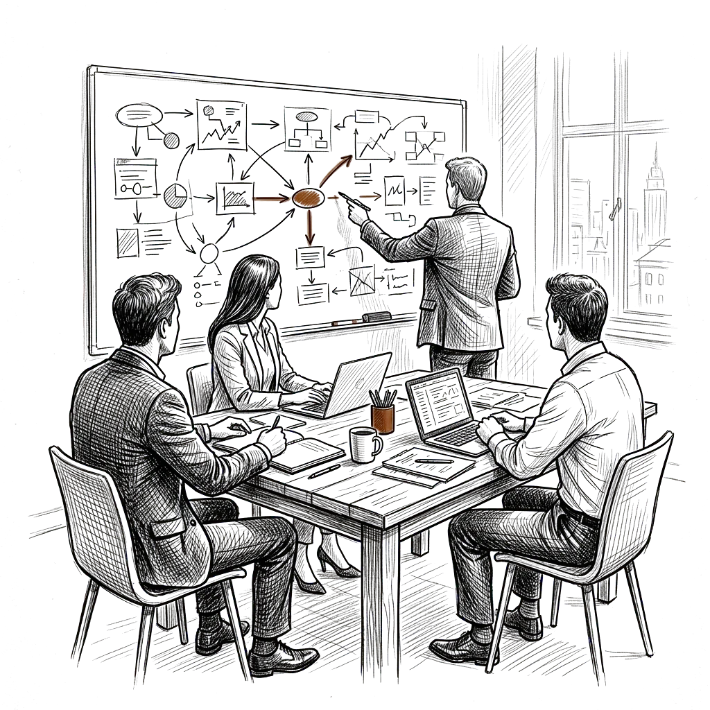 Sketch representing a consulting firm